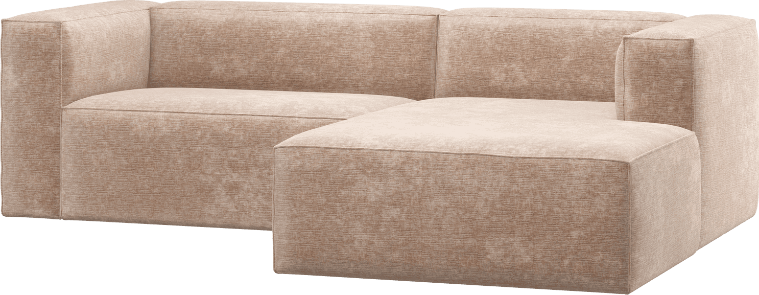 WOOOD Bean chaise longue rechts chenille velvet naturel Naturel