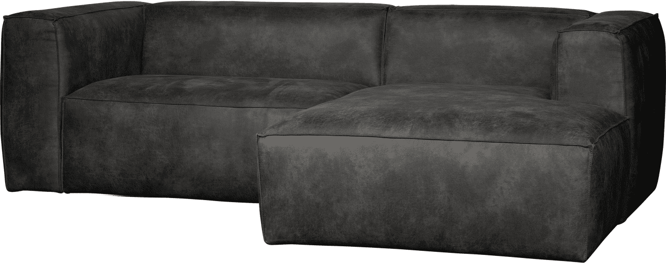WOOOD Bean chaise longue rechts ecoleer zwart Zwart