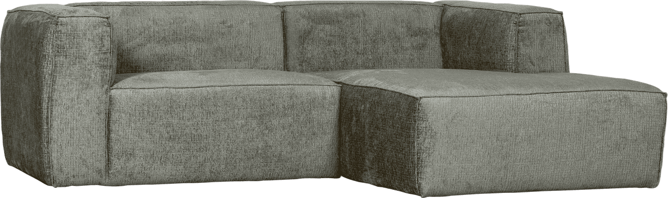 WOOOD Bean chaise longue rechts structure velvet waterplant Groen