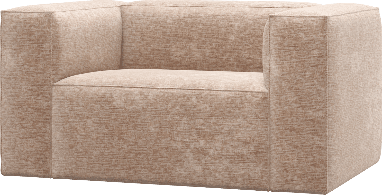 WOOOD Bean fauteuil chenille velvet naturel Naturel Fauteuil