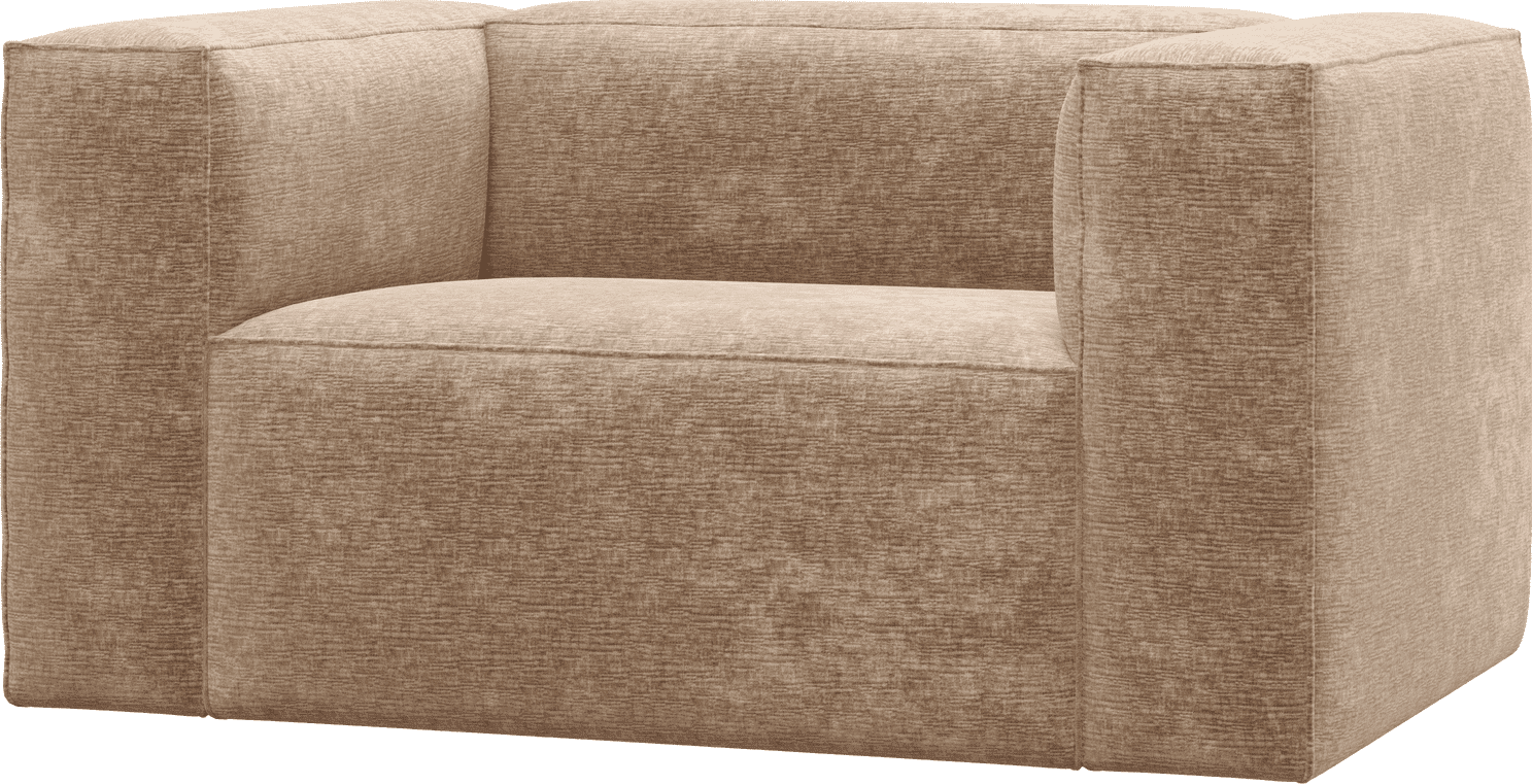 WOOOD Bean fauteuil chenille velvet perzikroze Perzikroze Fauteuil