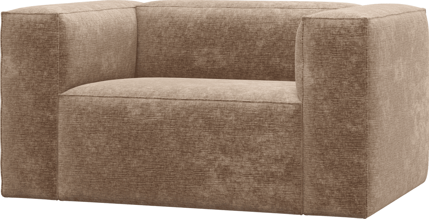 WOOOD Bean fauteuil chenille velvet taupe Taupe Fauteuil