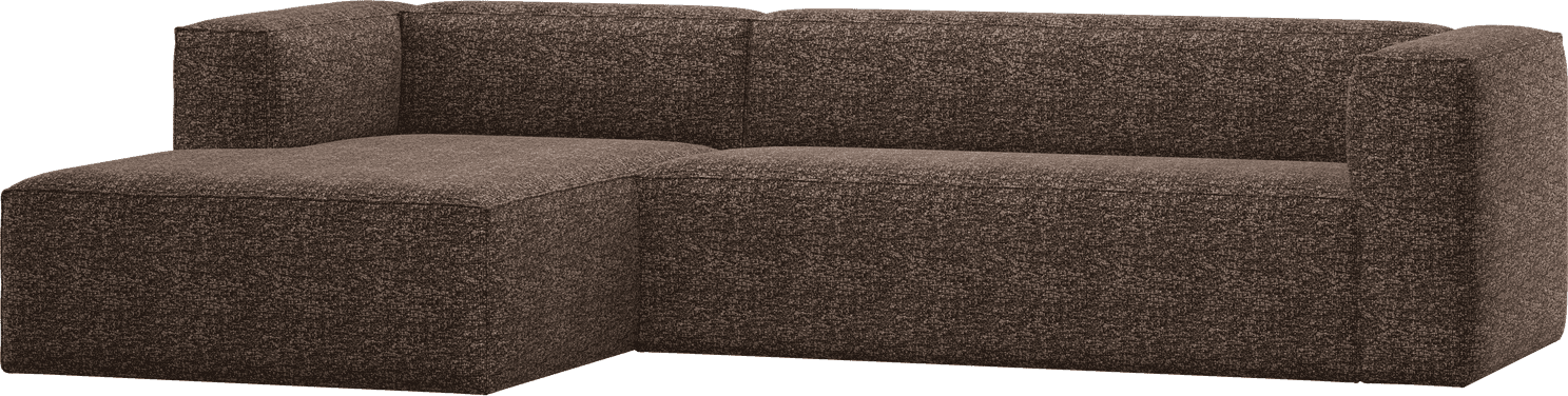WOOOD Bean hoekbank links bruin melange Bruin melange Hoekbank