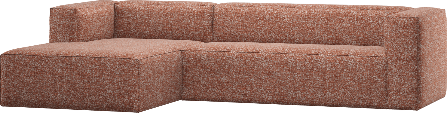 WOOOD Bean hoekbank links terra melange Cognac|Oranje|Bruin Hoekbank