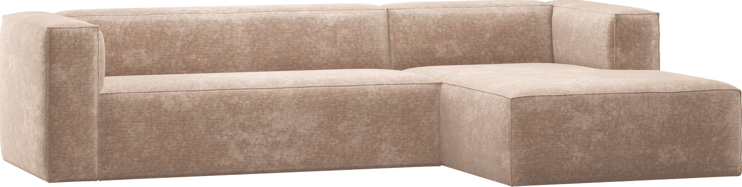 WOOOD Bean hoekbank rechts chenille velvet naturel Naturel Hoekbank
