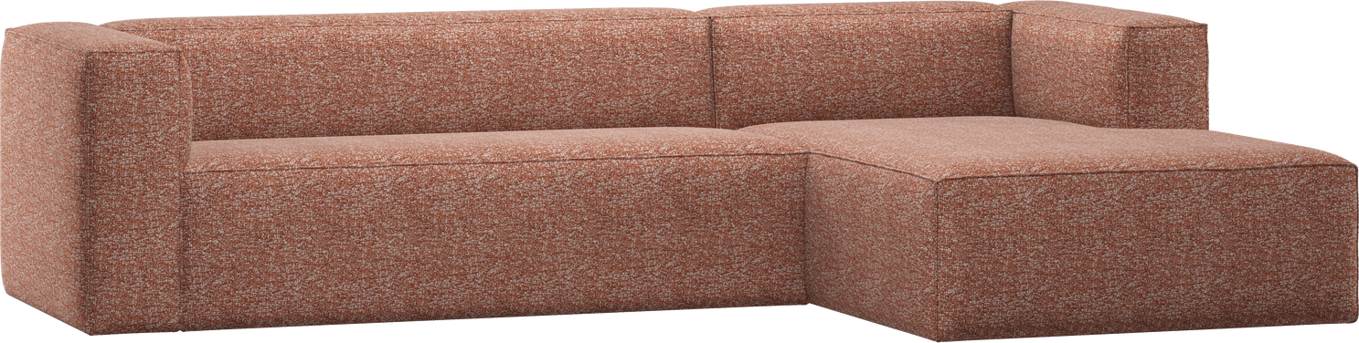 WOOOD Bean hoekbank rechts terra melange Cognac|Oranje|Bruin Hoekbank