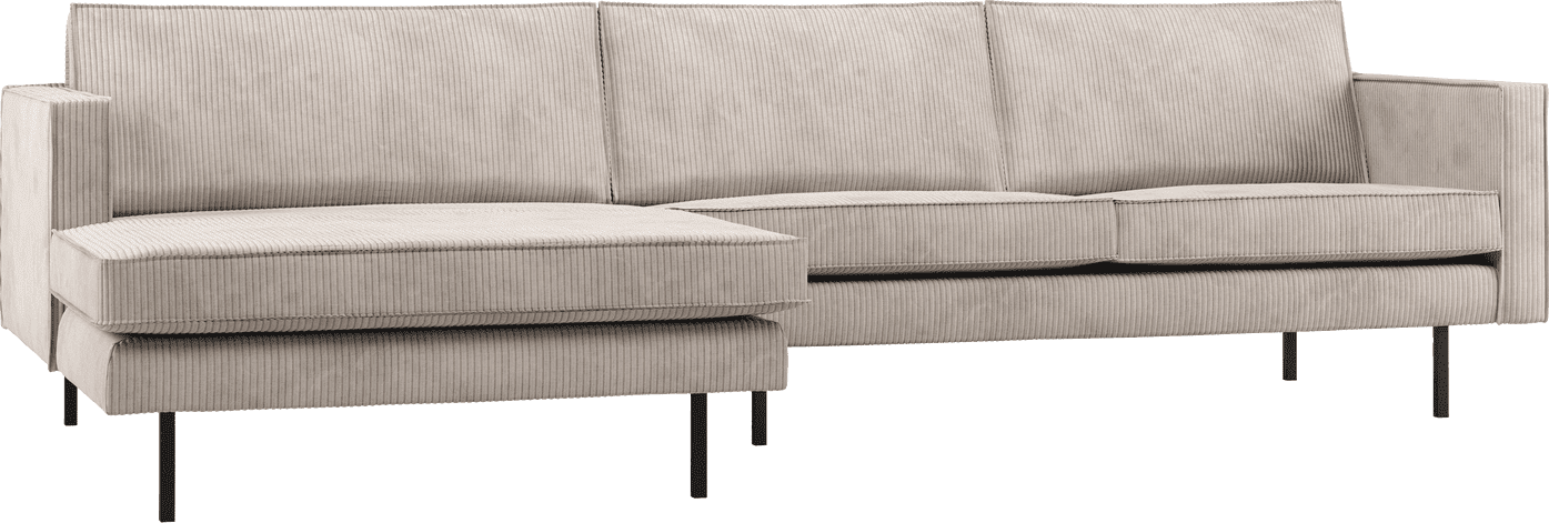 WOOOD Rodeo chaise longue links ribstof ecru Ecru