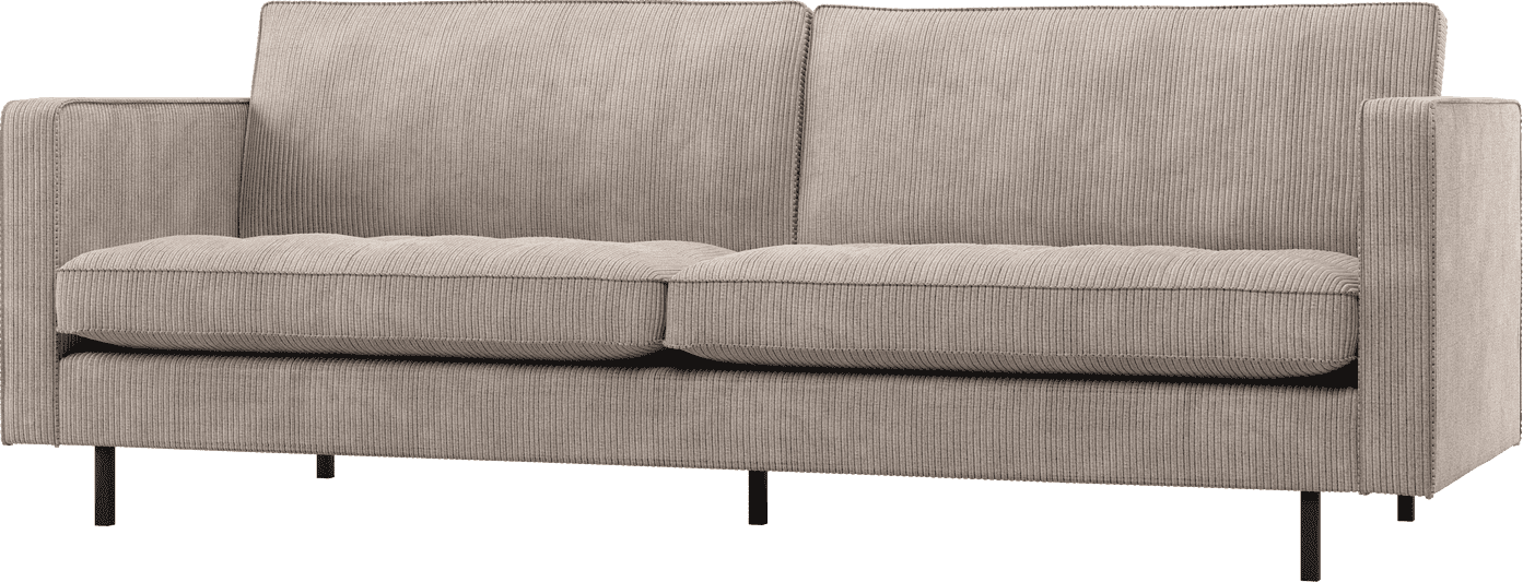 WOOOD Rodeo classic 2,5-zitsbank ribstof donkerzand Bruin|Beige 2-zitsbank