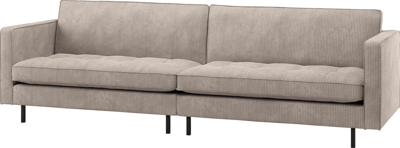 WOOOD Rodeo classic 3-zitsbank ribstof donkerzand Bruin|Beige 3-zitsbank
