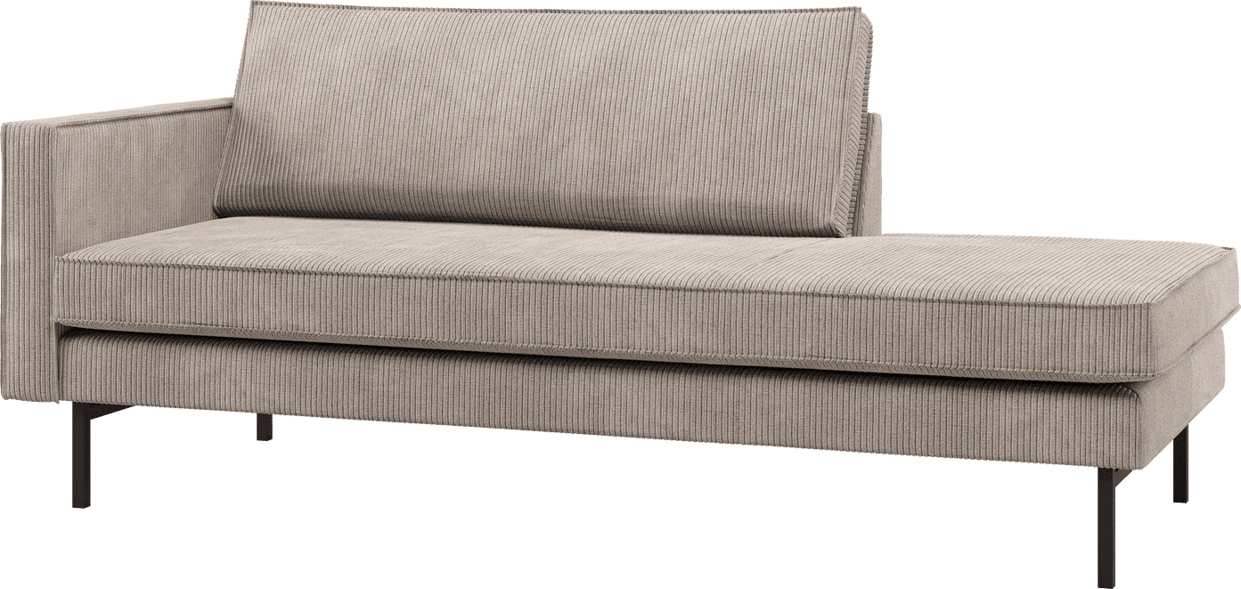 WOOOD Rodeo daybed links ribstof donkerzand Bruin|Beige Bank