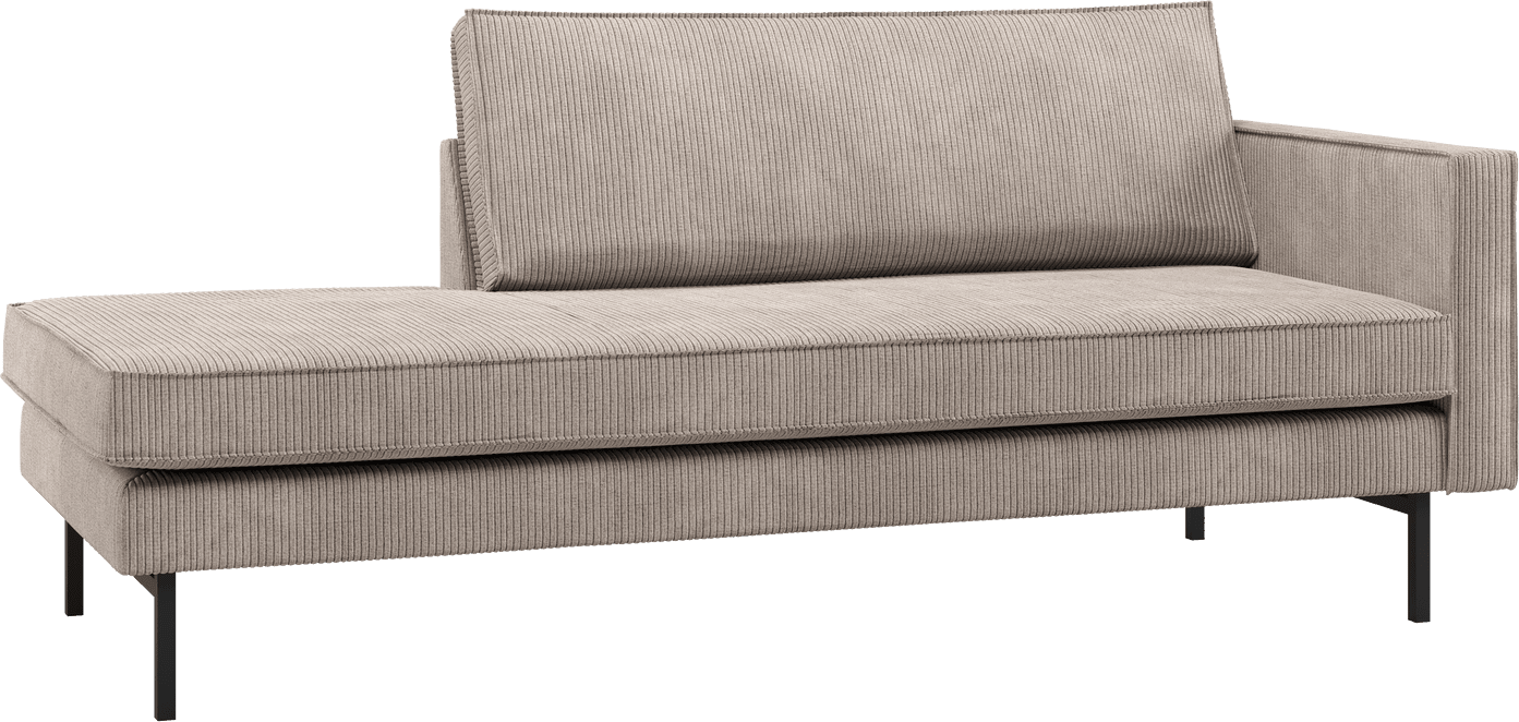 WOOOD Rodeo daybed rechts ribstof donkerzand  Bank