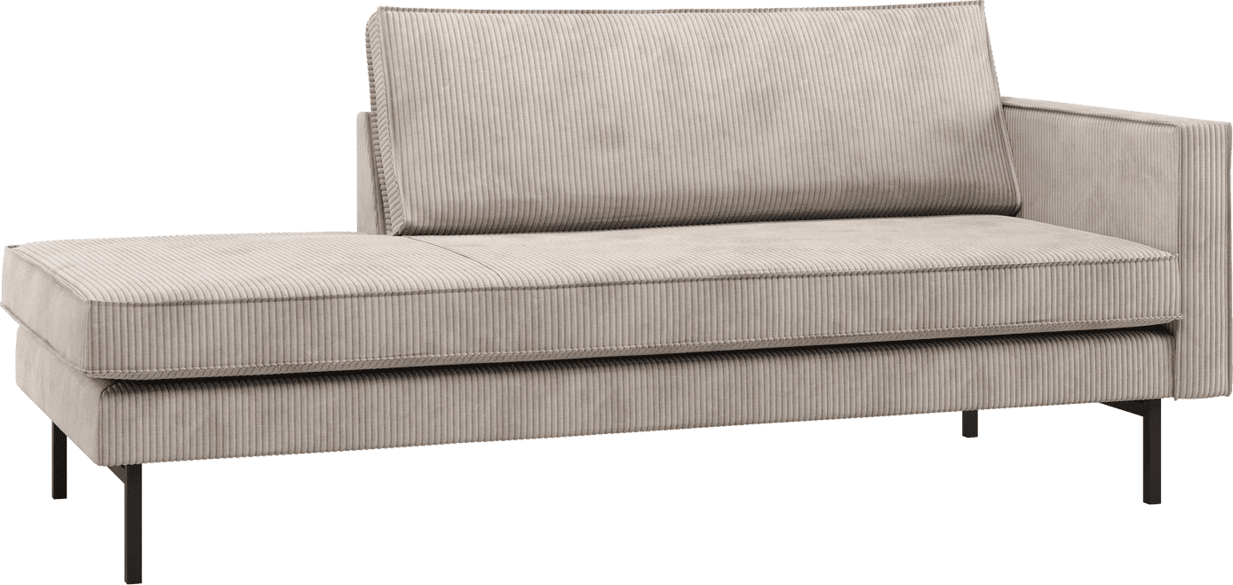WOOOD Rodeo daybed rechts ribstof ecru  Bank