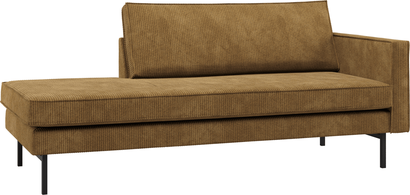 WOOOD Rodeo daybed rechts ribstof honinggeel  Bank