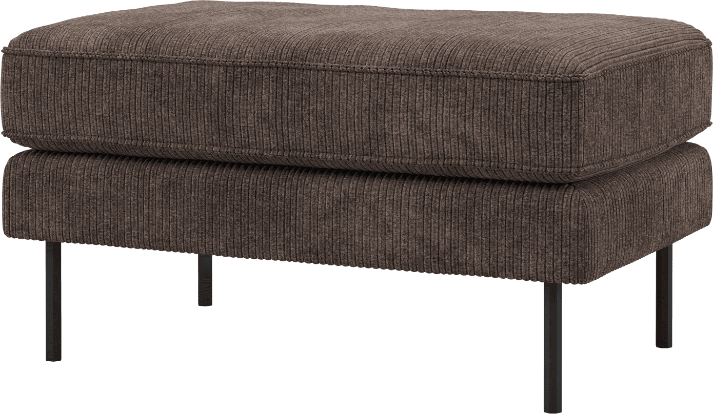 WOOOD Rodeo hocker op poten ribstof bruin Bruin Hocker