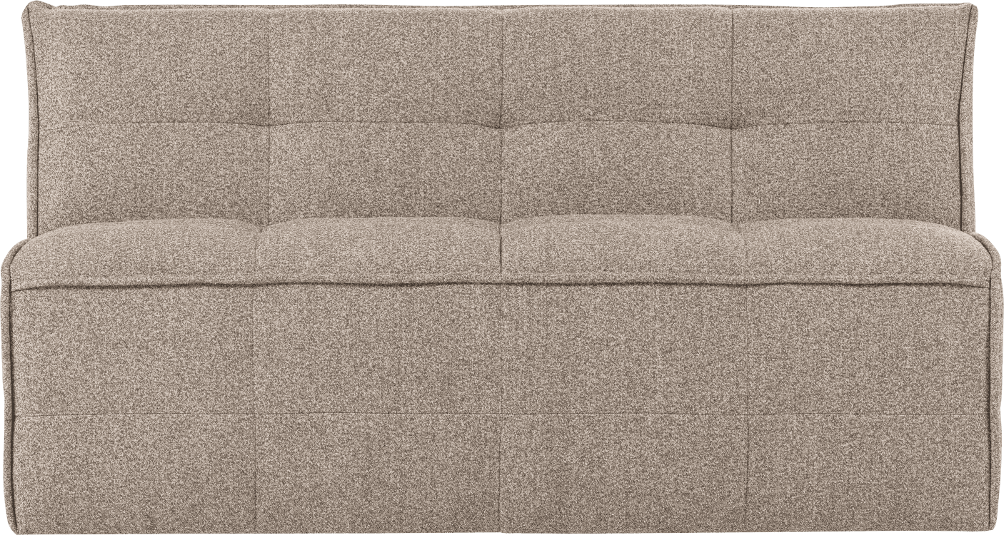 vtwonen Cluster eetbankje met rugleuning boucle khaki bruin Beige|Taupe Eetkamerbank