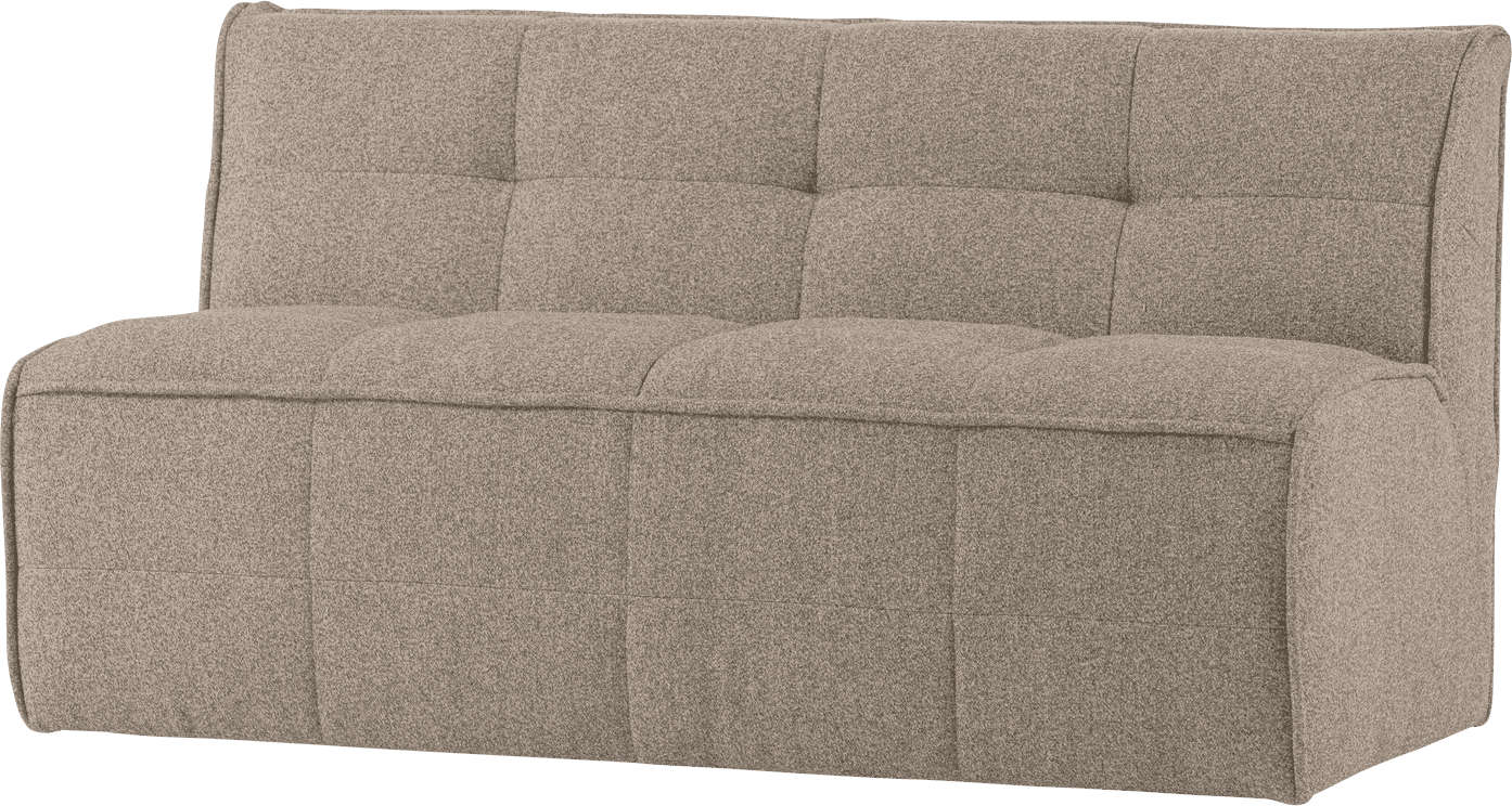 vtwonen Cluster eetbankje met rugleuning boucle khaki bruin Beige|Taupe Eetkamerbank