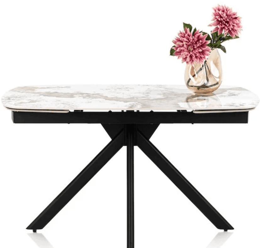 Axelle Uitschuiftafel 140x90cm - creme - Afbeelding 3