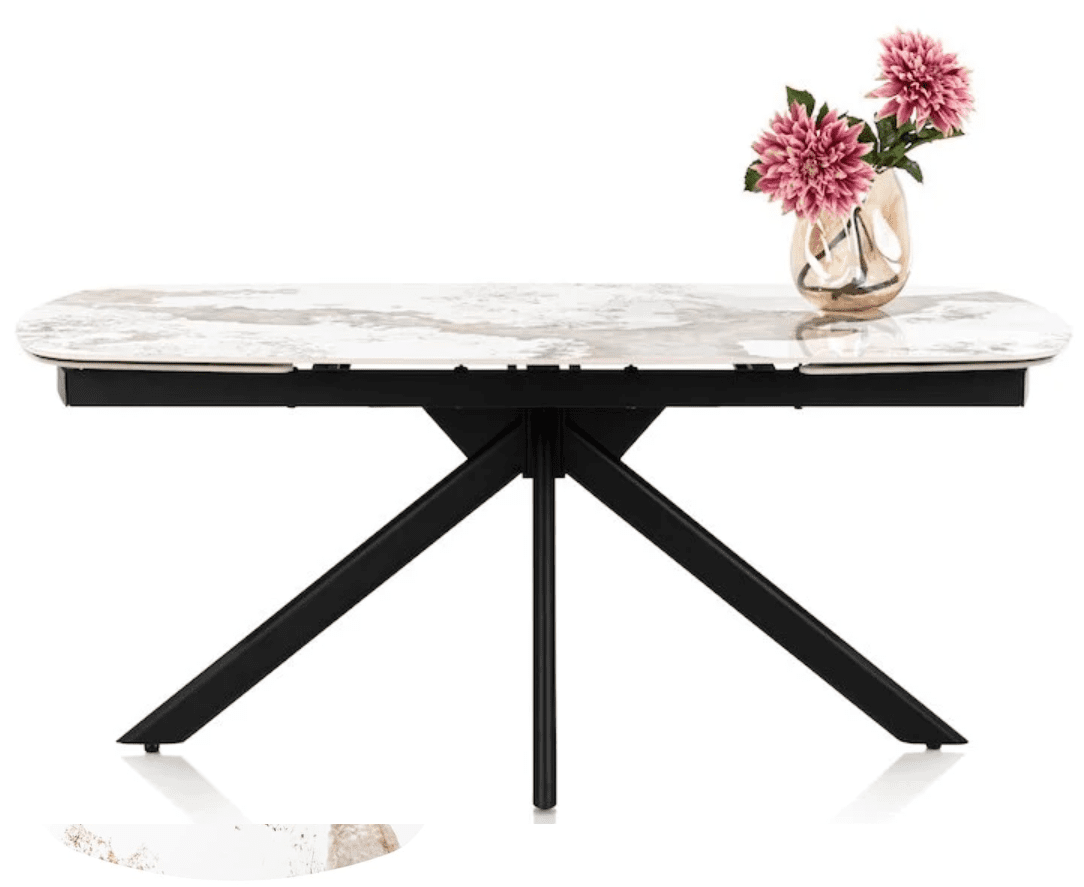 Axelle uitschuiftafel 180x90cm - creme - Afbeelding 3