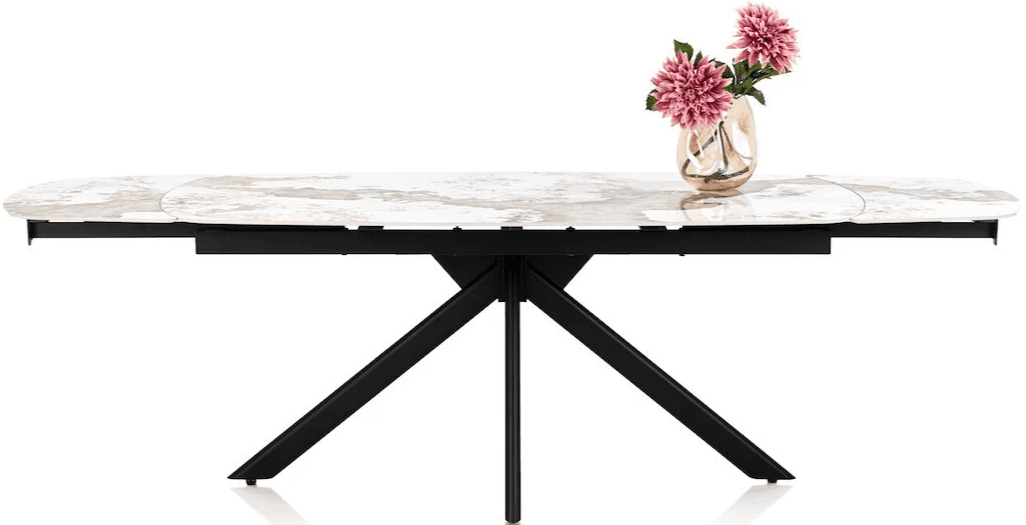 Axelle uitschuiftafel 180x90cm - creme