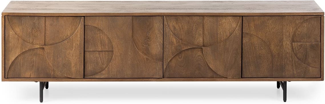Feelings Wonen meubelen Bronx tv-dressoir 4 deurs Bruin Dressoir