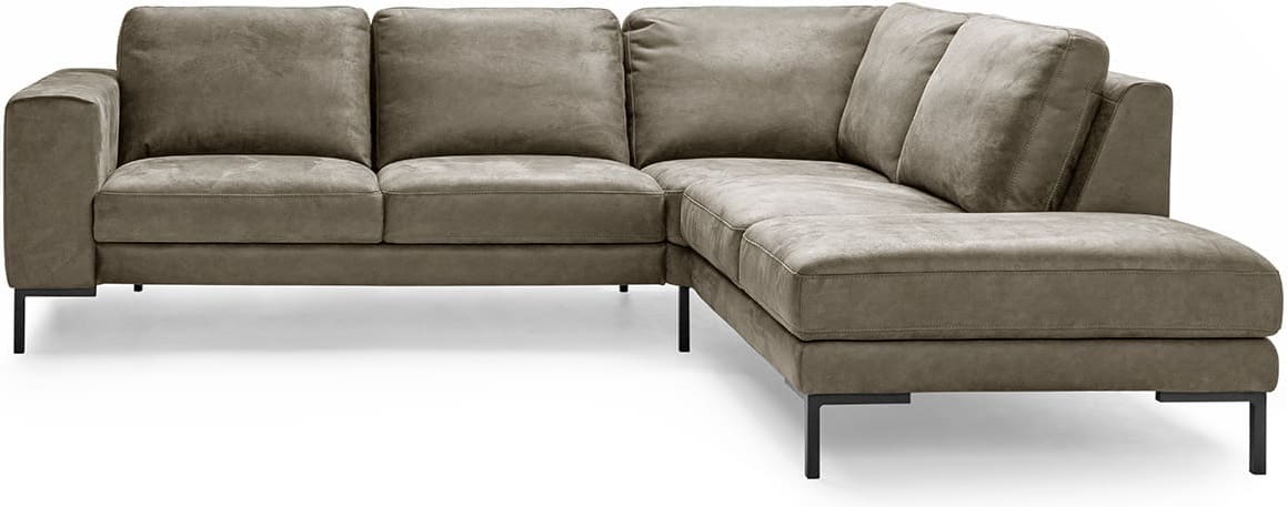 Feelings Wonen meubelen Cadiz bank 2.5 + ottomaan + relax Taupe|Bruin Hoekbank