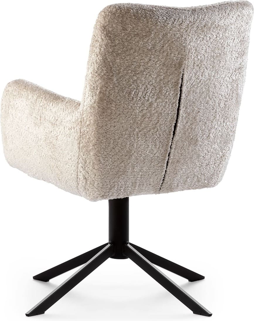 Feelings Wonen meubelen Devon armstoel met swivel Naturel Eetkamerstoel