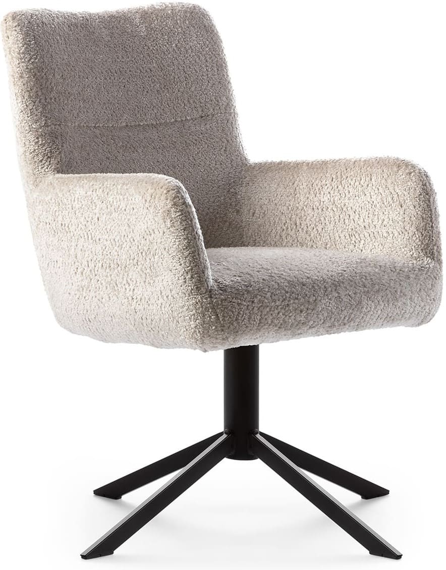 Feelings Wonen meubelen Devon armstoel met swivel Naturel Eetkamerstoel