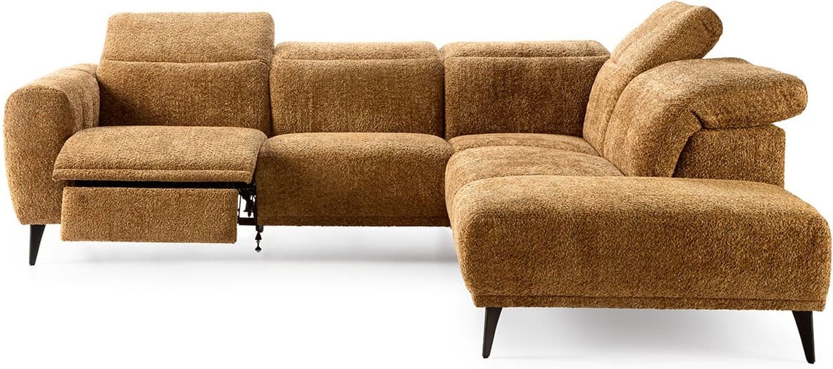 Feelings Wonen meubelen Largo 25-zitsbank met relax + ottomaan Groen Hoekbank