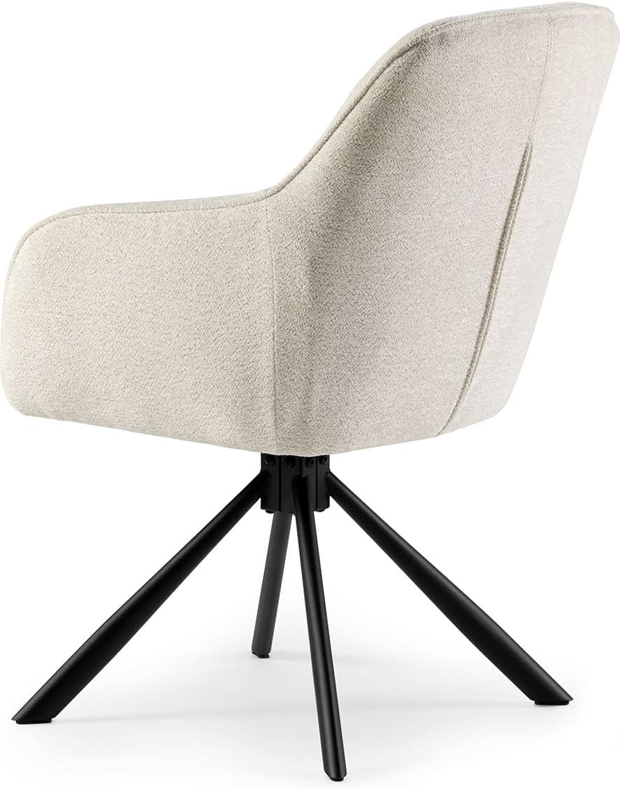 Feelings Wonen meubelen Maud eetkamerstoel ecru Beige|Wit Eetkamerstoel