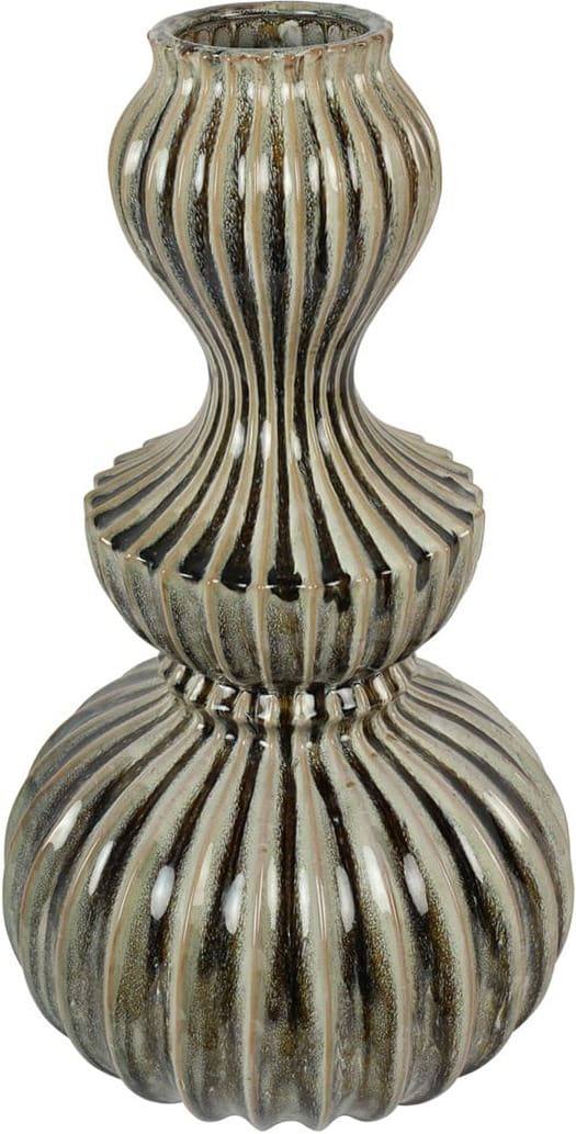 Feelings Wonen meubelen Moïs vaas groen/beige 57(h) Groen|Beige Vaas
