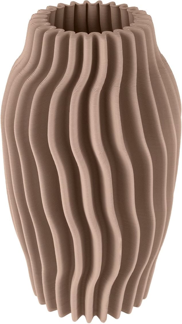 Feelings Wonen meubelen Narva vaas 3d beige ø18x30(h) Beige Vaas