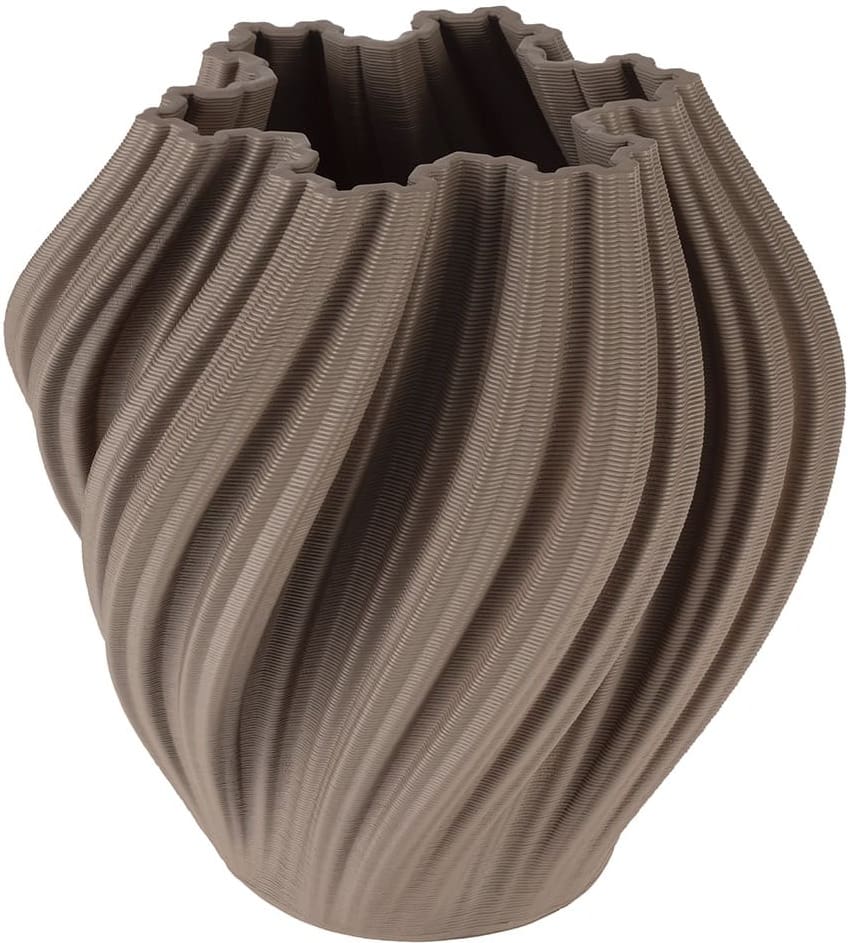 Feelings Wonen meubelen Narva vaas 3d bruin ø27x29(h) Bruin Vaas