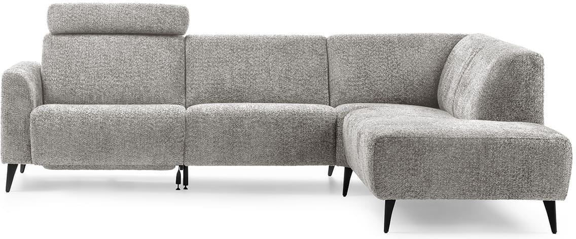 Feelings Wonen meubelen Newton 25-zitsbank met relax+ottomaan Grijs Hoekbank