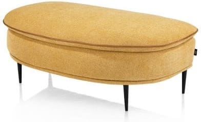 Henders & Hazel Almeria Poef groot rond 123 x 66 cm Geel Bank