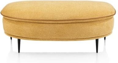 Henders & Hazel Almeria Poef groot rond 123 x 66 cm Geel Bank
