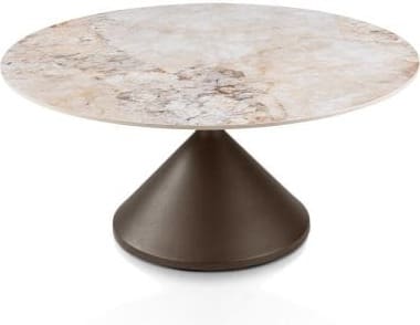 Henders & Hazel Avelli salontafel rond 90 cm - steelbrown + keramiek blad Bijzettafel