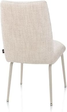 Henders & Hazel Bovina eetkamerstoel - stof Luton + nosag - frame crème - creme Beige|Wit Eetkamerstoel
