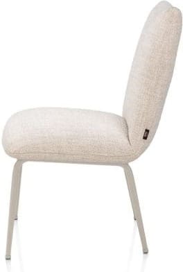 Henders & Hazel Bovina eetkamerstoel - stof Luton + nosag - frame crème - creme Beige|Wit Eetkamerstoel