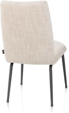 Henders & Hazel Bovina eetkamerstoel - stof Luton + nosag - frame grafiet - creme Beige|Wit Eetkamerstoel