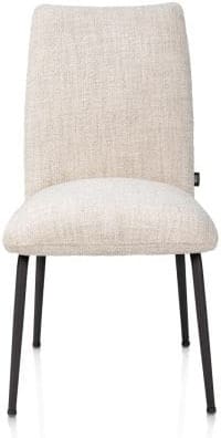 Henders & Hazel Bovina eetkamerstoel - stof Luton + nosag - frame rough off black - creme Beige|Wit Eetkamerstoel