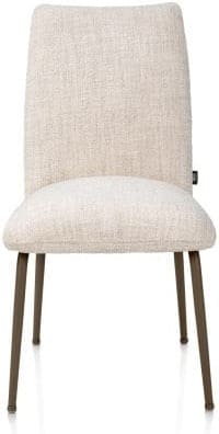 Henders & Hazel Bovina eetkamerstoel - stof Luton + nosag - frame steelbrown - creme Beige|Wit Eetkamerstoel