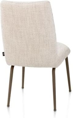 Henders & Hazel Bovina eetkamerstoel - stof Luton + nosag - frame steelbrown - creme Beige|Wit Eetkamerstoel