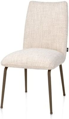 Henders & Hazel Bovina eetkamerstoel - stof Luton + nosag - frame steelbrown - creme Beige|Wit Eetkamerstoel