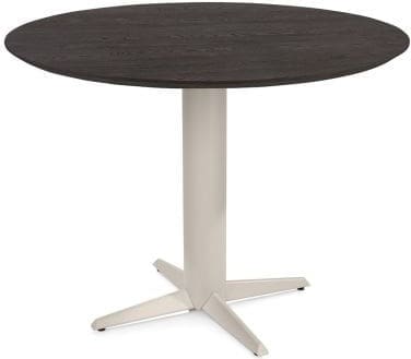 Henders & Hazel Caletta Bartafel rond 120 cm. - eiken blad - centrale teenpoot crème - basalt Bruin Eettafel