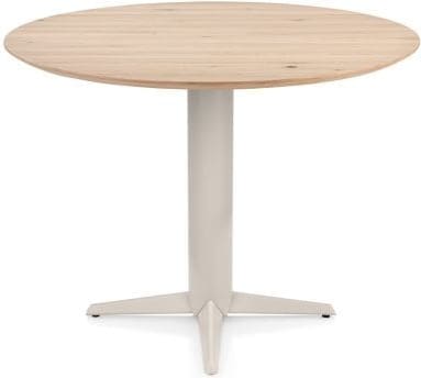Henders & Hazel Caletta Bartafel rond 120 cm. - eiken blad - centrale teenpoot crème - natural Naturel Eettafel
