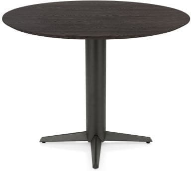 Henders & Hazel Caletta Bartafel rond 120 cm. - eiken blad - centrale teenpoot graphiet - basalt Bruin Eettafel