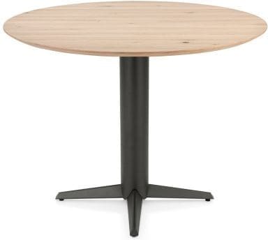 Henders & Hazel Caletta Bartafel rond 120 cm. - eiken blad - centrale teenpoot graphiet - natural Naturel Eettafel
