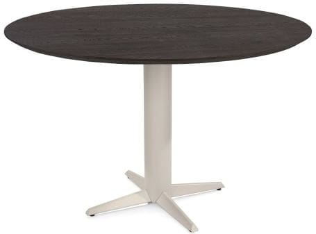 Henders & Hazel Caletta Bartafel rond 150 cm. - eiken blad - centrale teenpoot crème - basalt Bruin Eettafel