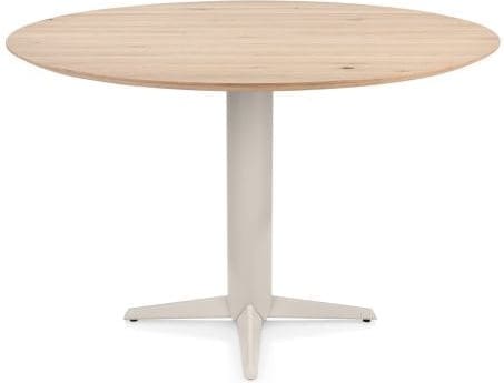 Henders & Hazel Caletta Bartafel rond 150 cm. - eiken blad - centrale teenpoot crème - natural Naturel Eettafel