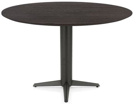 Henders & Hazel Caletta Bartafel rond 150 cm. - eiken blad - centrale teenpoot graphiet - basalt Bruin Eettafel